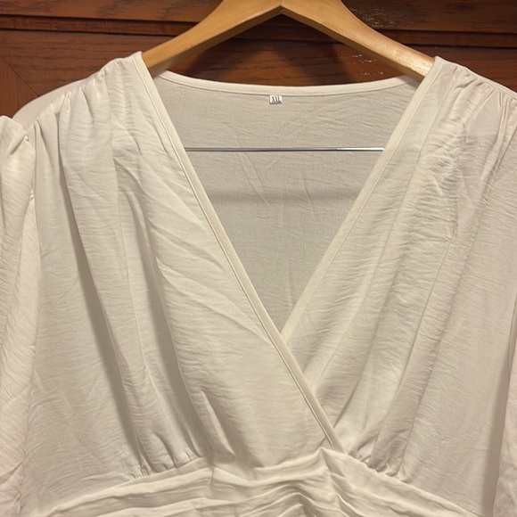 White faux wrap dress XXL - Picture 3 of 4
